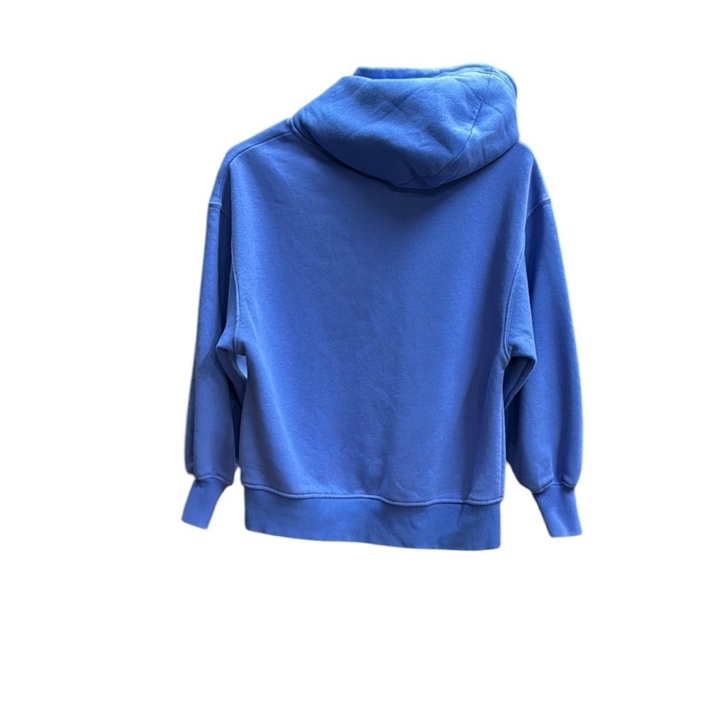 ZARA. Blue Pullover Hoodie with Stylish Print - Picture 2 of 5